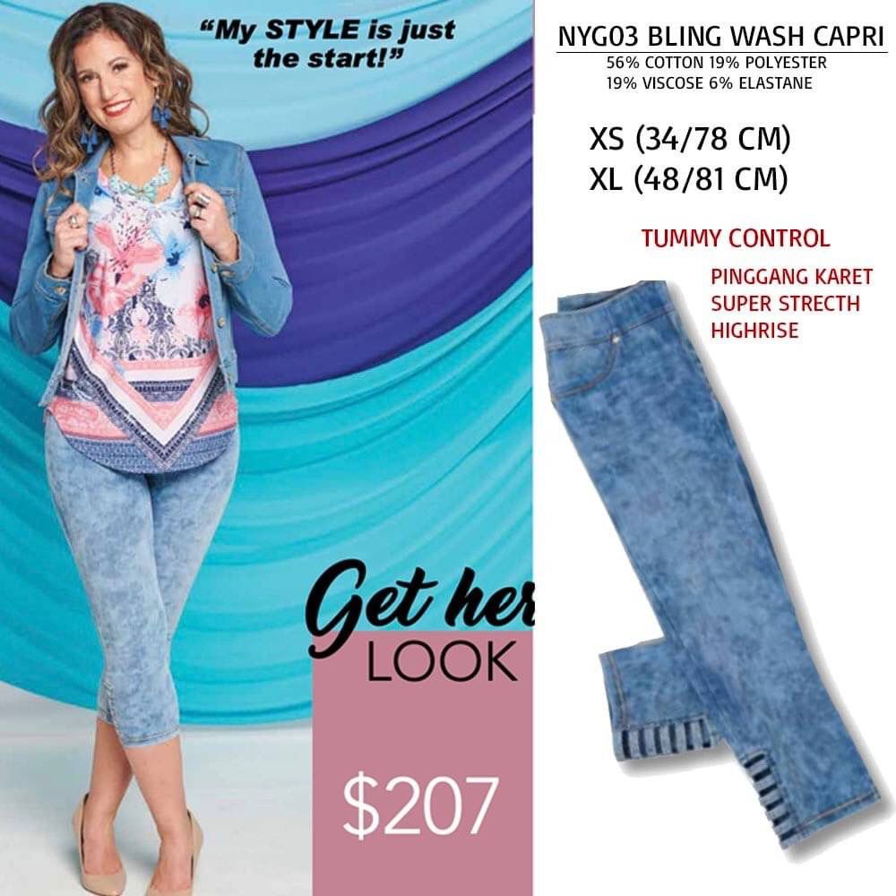 Celana Branded Wanita - NYGARD 03 BLING CAPRI