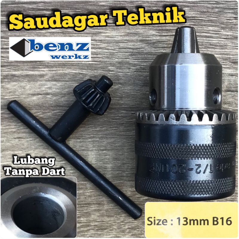Kepala Bor Duduk 13mm B16 JT6 Drill Chuck Cones 13mm B 16 JT 6