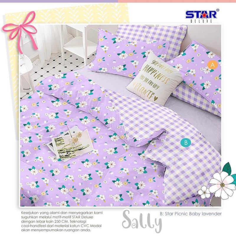 SPREI KATUN MOTIF SALLY UNGU ASAOLSHOP