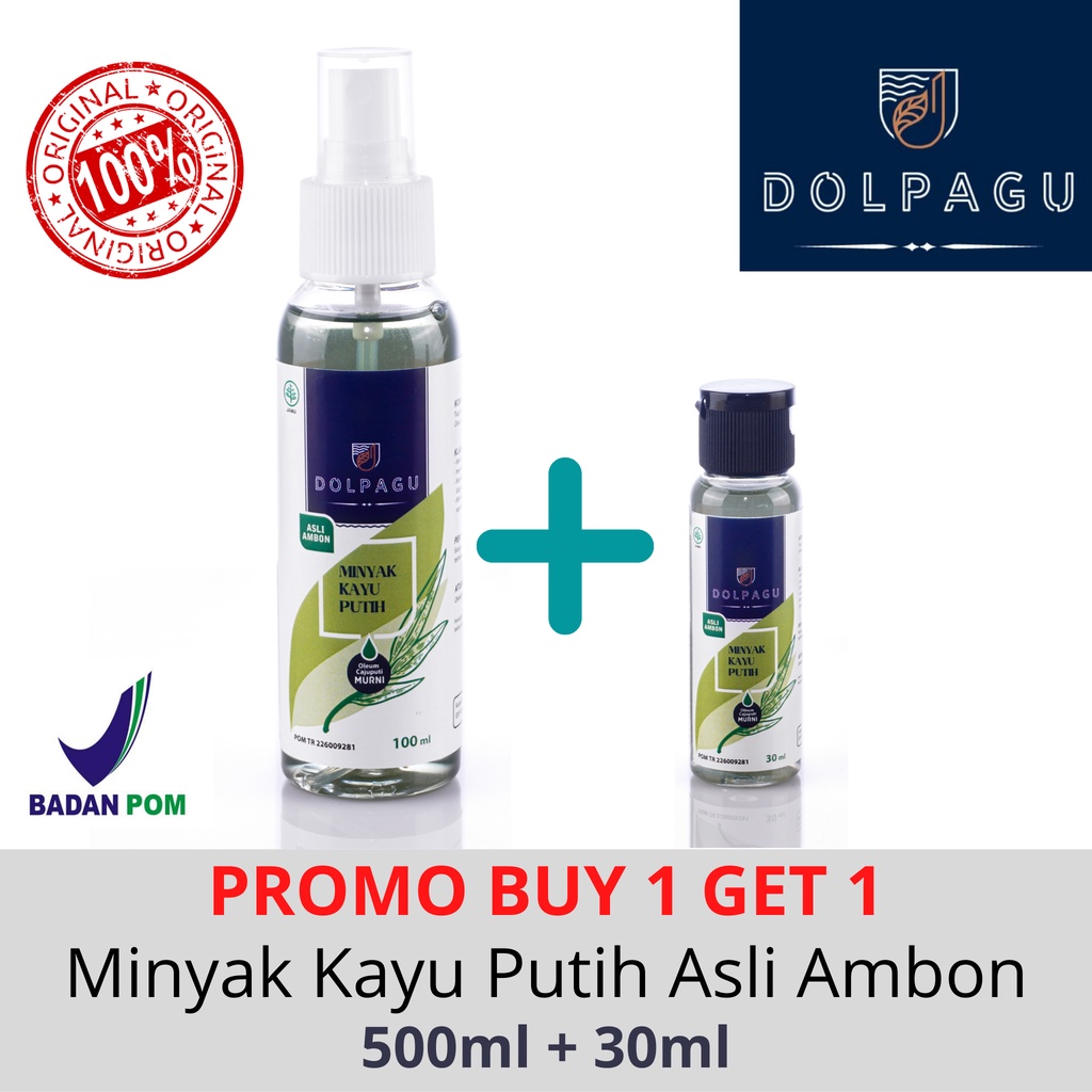 PROMO BUY 1 GET 1 Minyak Kayu Putih Ambon Pulau Buru Dolpagu - 100ml + 30ml