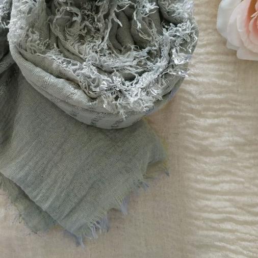 Pashmina Crinkle Manik Shawl Jilbab Kusut Garis Lavanya FULL MEICHEN - abu muda