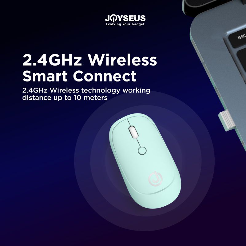 Joyseus GWX3 Mouse Wireless Silent Click 2.4GHz Optical Receiver USB