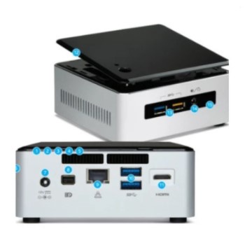 Komputer Mini PC KIT Intel NUC NUC5I3RYH I3 RAM 4GB SSD 120GB LED LG 17&quot; TOUCHSCREEN