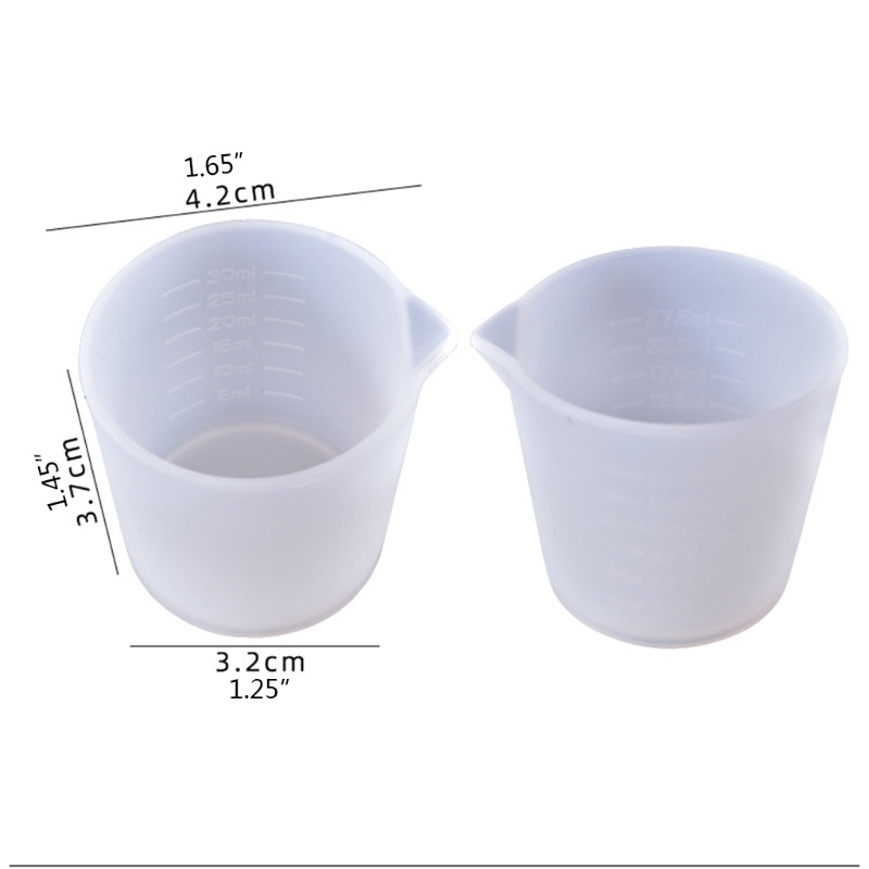 SIY  30ML Silicone Measuring Cup Handmade DIY Jewelry Making Tools Crystal Epoxy Resin Mixed Measure Accessories