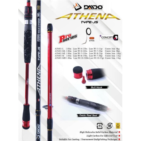 Joran Daido Athena Pro Series 150 165 180cm FREE PIPA PRO SERIES FUJI