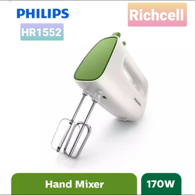 PHILIPS HAND MIXER HR1552 / HR 1552 Garansi Resmi 2 Tahun