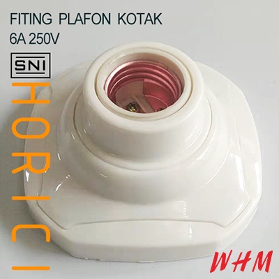 6A Fitting plafon warna warni fiting plafon Kotak /persegi rumah Fitting lampu