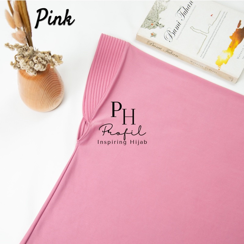 Jilbab Instan Bergo Hamidah Jersey Ukuran (XL) / Bergo Jersey Jumbo / Hijab jersey-Pink