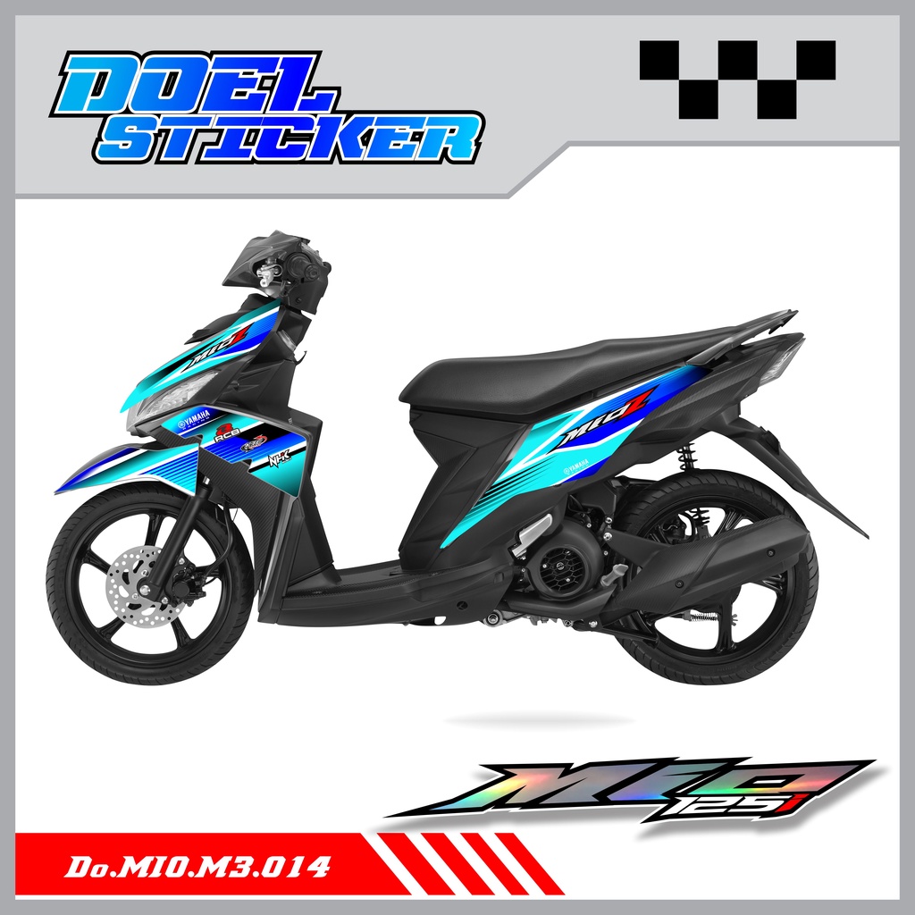 Sticker Striping Mio M3 , Mio Z , Mio 125 List Variasi Hologram pelangi,Crome Doel 014