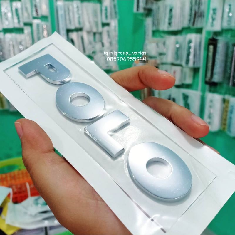Emblem logo seri VW volkswagen POLO ukuran original bagasi