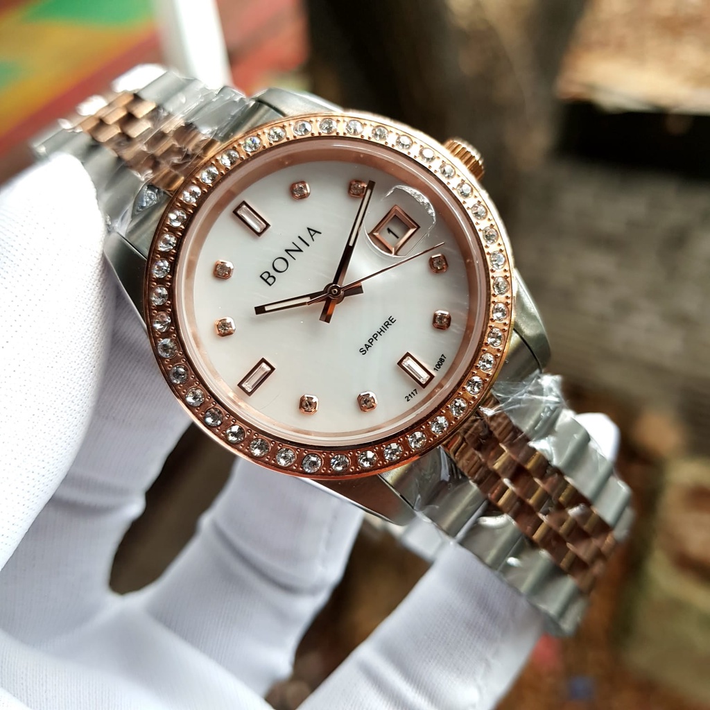 JAM TANGAN WANITA REAL BONIA BNB10087S EYE RING MATA FULSET BOX ORIGINAL QUARTZ JAM WANITA IMPORT GA