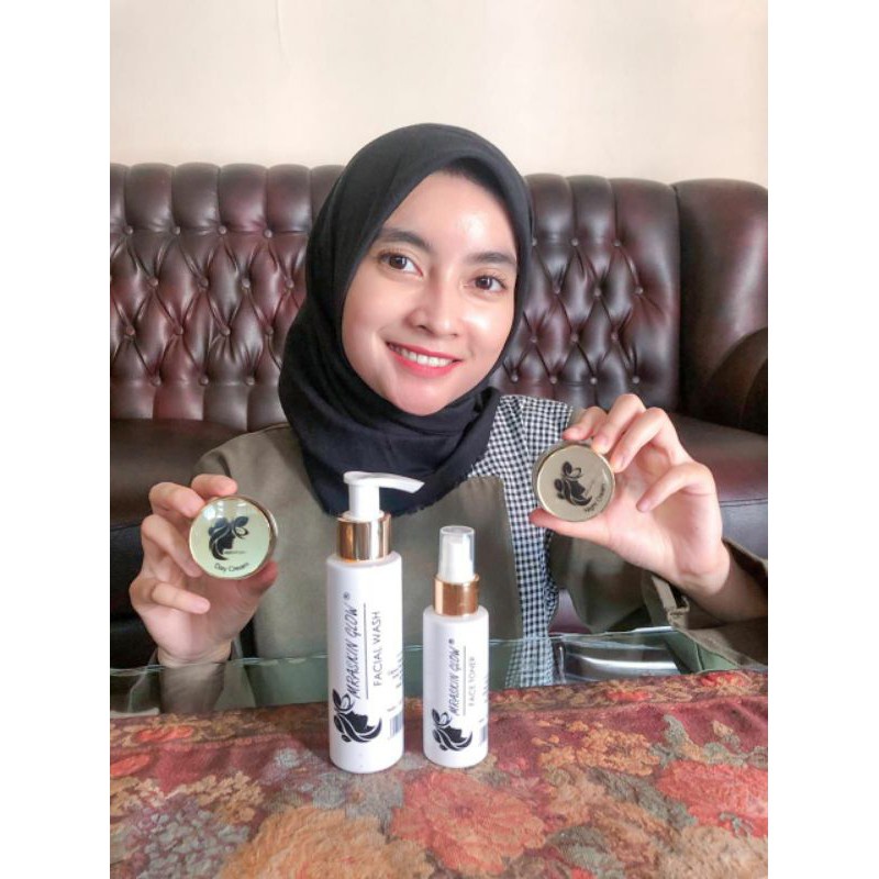 Paket Wajah MRA SKIN GLOW/ Paket Cream Pemutih Wajah/ Mraskin Glow Paket Skincare Wajah Bpom