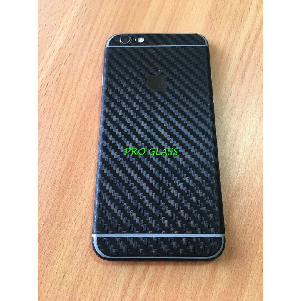 Iphone 6 / 6+/ 7 / 7+ / 8 / 8+ Carbon BLACK Skin / sticker / garskin case cover PREMIUM 2in1