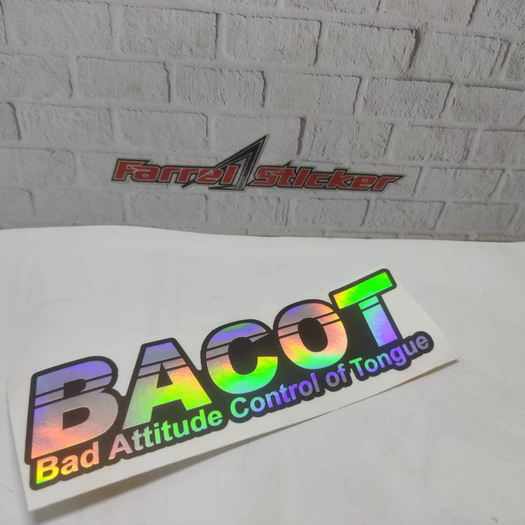 stiker STICKER BACOT 12 CM