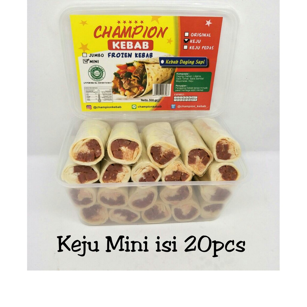 

KEBAB FROZEN SAPI KEJU MINI ISI 20PCS.