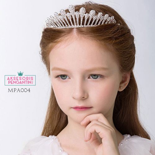 (LIMITED) AKSESORIS SIMPLE CROWN MAHKOTA PESTA WEDDING ANAK WANITA MPA004