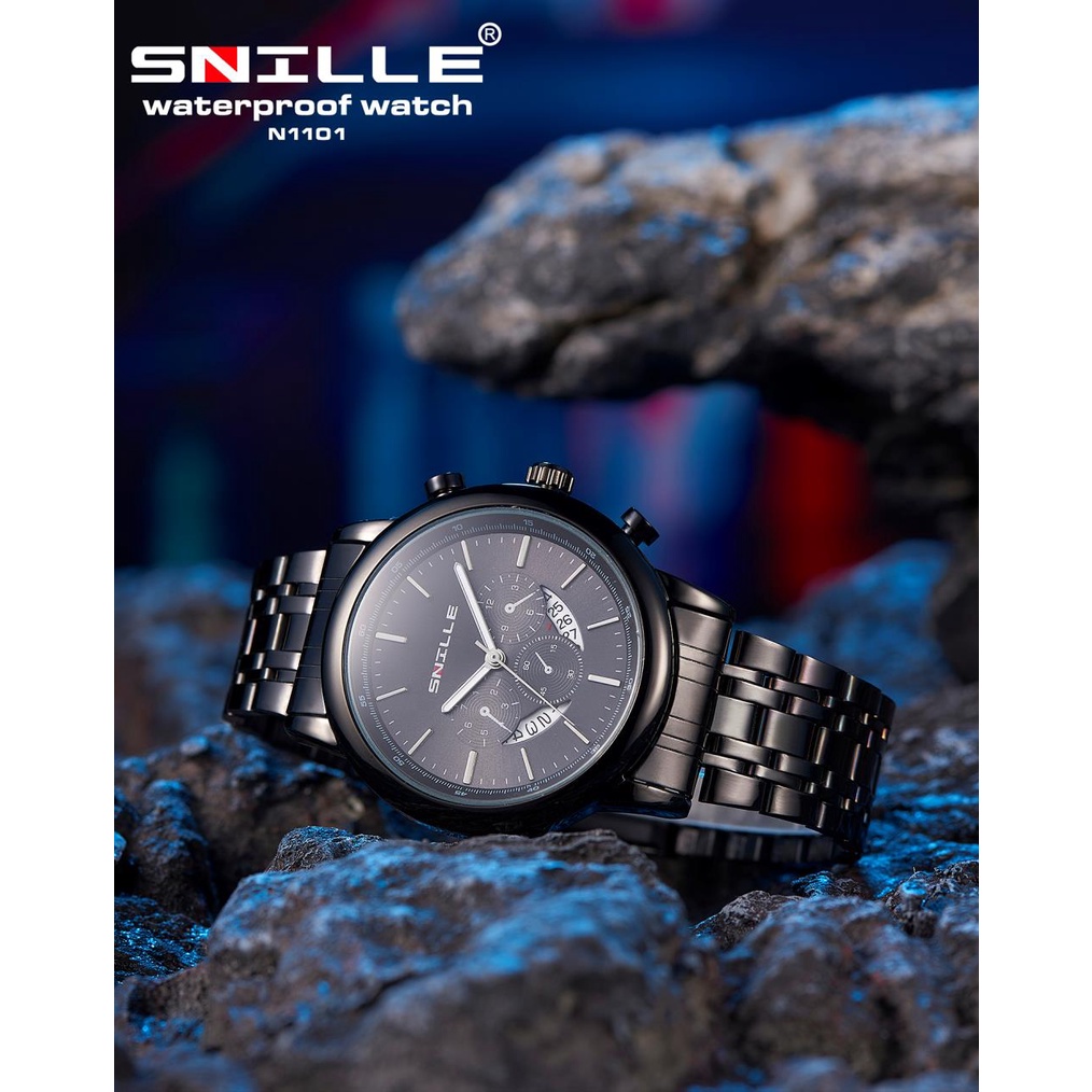 JAM TANGAN PRIA SNILLE ORIGINAL ANTI AIR RANTAI FASHION WATERPROOF