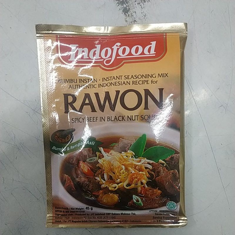 

Indofood racik bumbu rawon 45 g