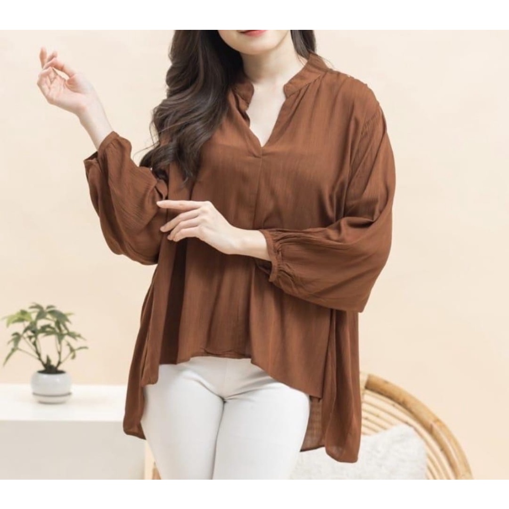 HOT ITEM!! BIANCA Crinkle BLOUSE CRINCLE ATASAN WANITA TERLARIS TUNIK KEKINIAN ATASAN MUSLIMAH