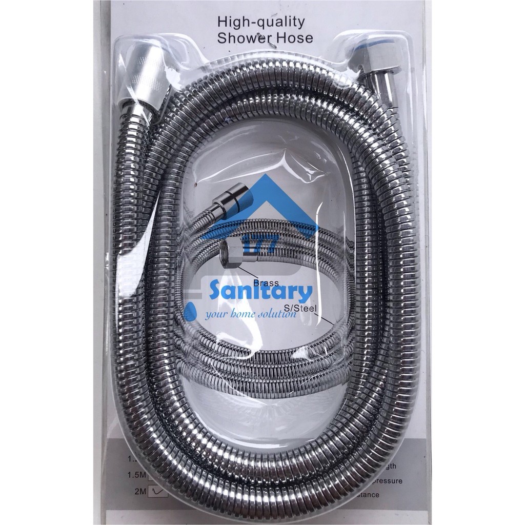 Selang Shower Stainless Flexible 200 Cm PUTAR 360 - Selang Air  Fleksibel Stenlis 2 M Kuningan per 200cm flexible hose brass/E34