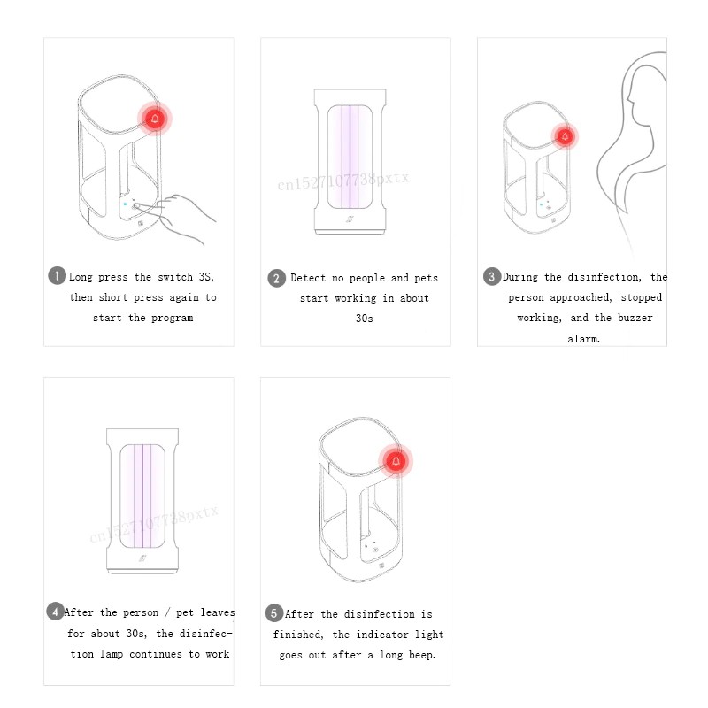 445 FIVE YSXDD001YS UVC Sterilization Lamp Disinfectant