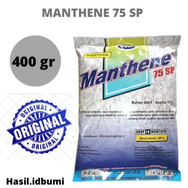 INSEKTISIDA MANTHENE 75 SP(BAHAN AKTIF ASEFAT)400 GRAM