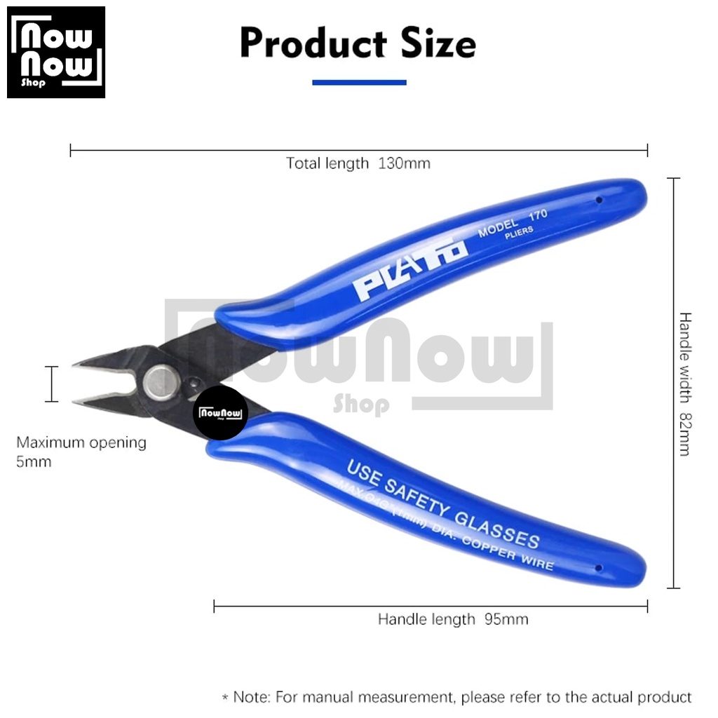 TANG PEMOTONG KAWAT PLATO 170 PLIERS 5&quot; WIRE CUTTER COIL KABEL GUNTING POTONG KAWAT NIPPERS