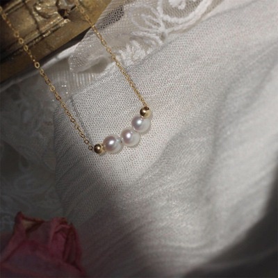 Korean Smile Pearl Necklace Girls Exquisite Ins Simple Clavicle Necklace Fashion Jewelry Accessories Gift