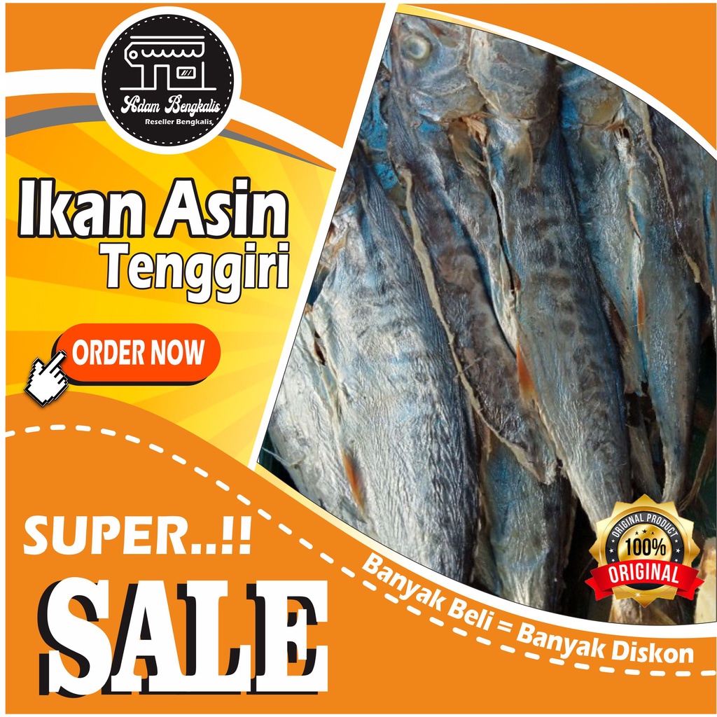 

Ikan Asin Tenggiri Fresh dari laut Pulau Bengkalis - Riau - Pelengkap Makanan penyedap rasa Kemasan 1kg lebih murah