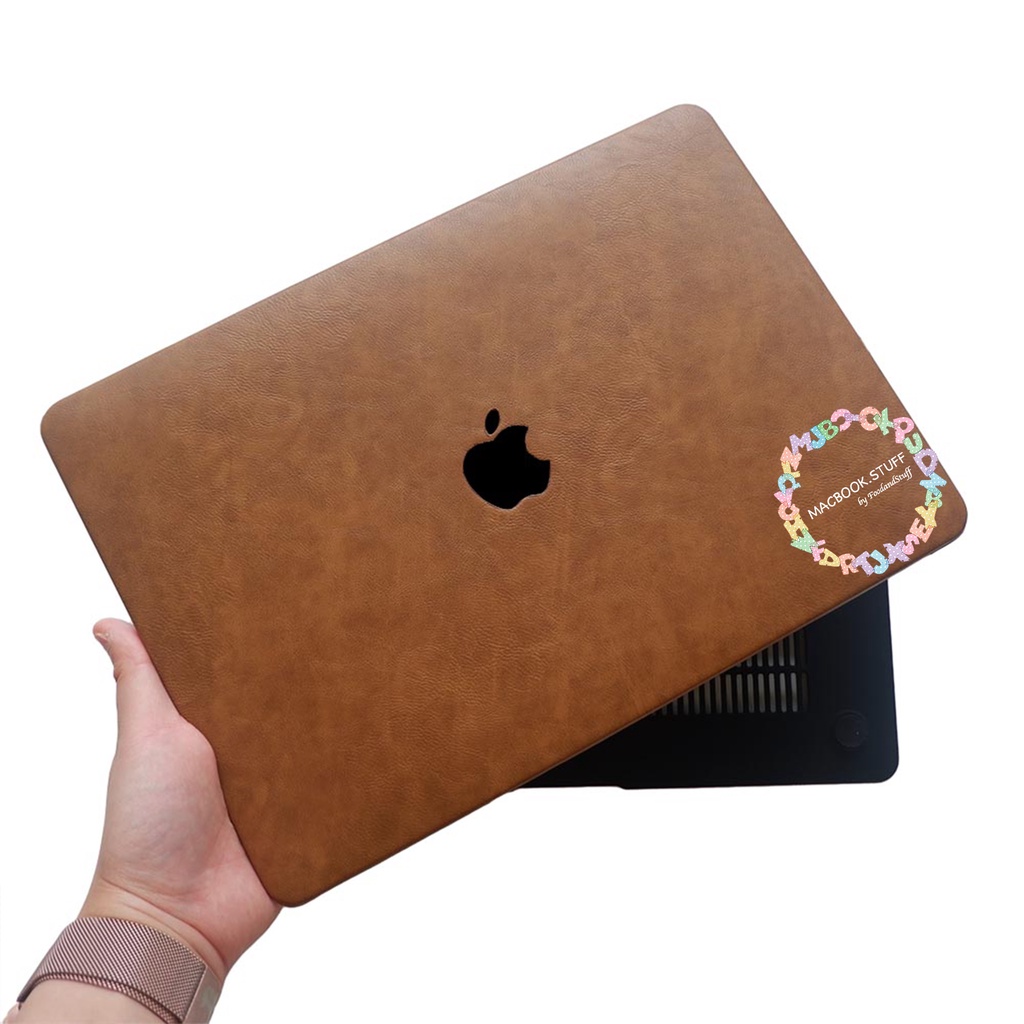 MACBOOK Case LEATHER HORSE CARAMEL NEW AIR PRO RETINA 11 12 13 14 15 16 INCH NON /  WITH CD ROOM / TOUCHBAR / TOUCH ID / M1 2020 2021 2022