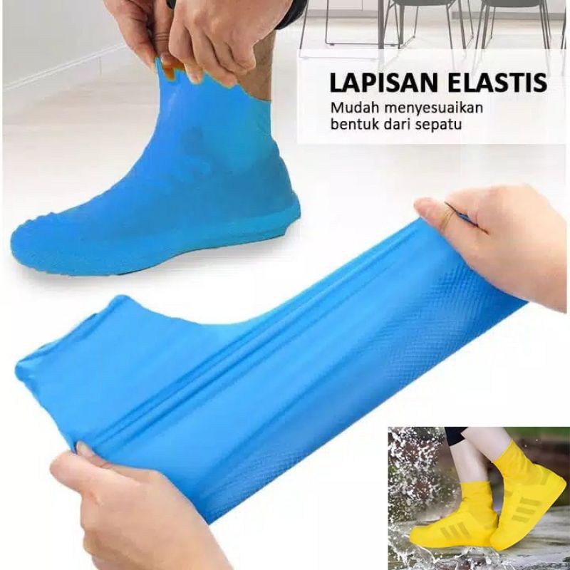 Cover Shoes Sepatu Anti Air / Mantel Mantol Pelindung Sepatu Waterproof Anti Air