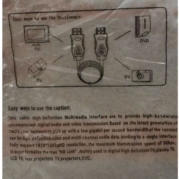 kabel sambung TV dan proyektor 20 meter cable HDTV jaring merah hitam