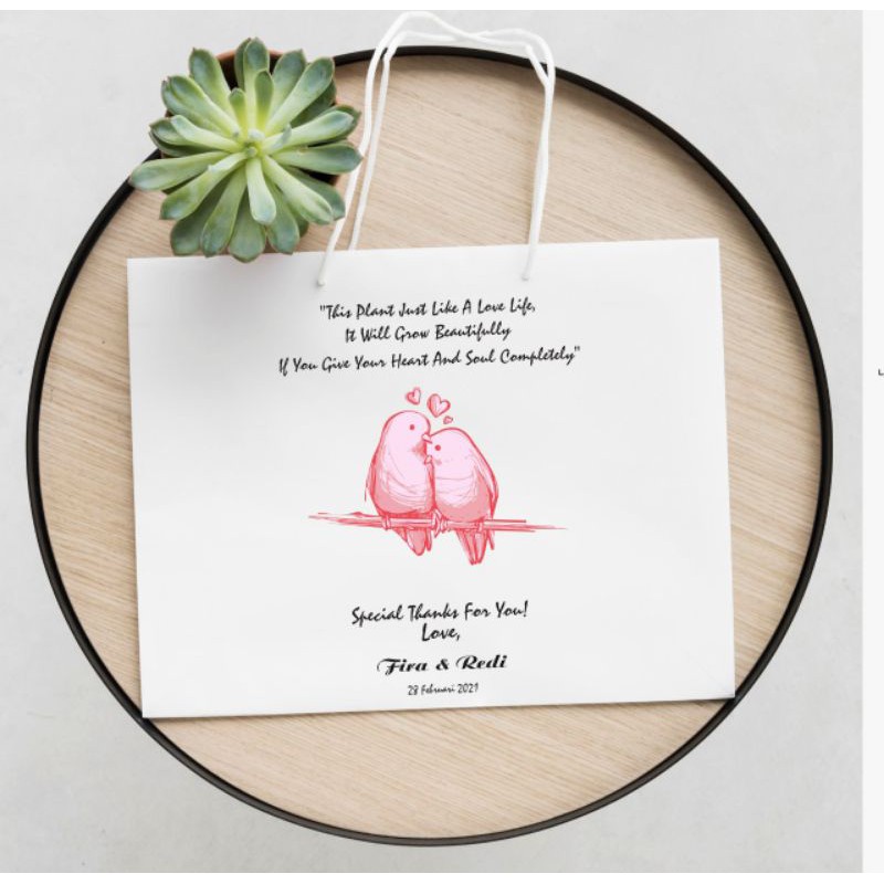 

paperbag putih custom free design