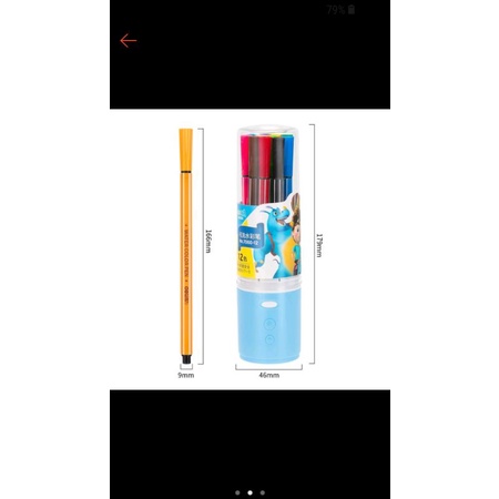 

Deli Hexagonal Watercolor Marker isi 12 warna