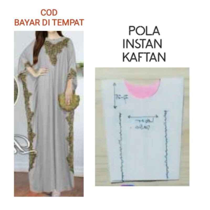 Pola Instan Baju Kaftan