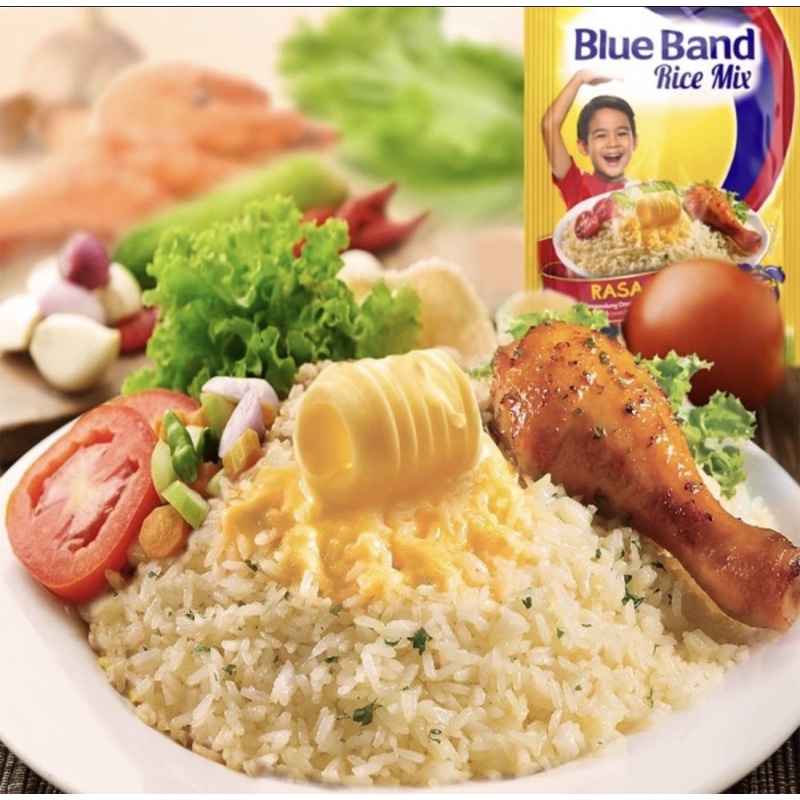 Blueband Rice Mix BBQ &amp; Chicken Blue Band Margarin Margarine Mentega Berbumbu Seasoning Makanan Instan Bekal Anak Sekolah