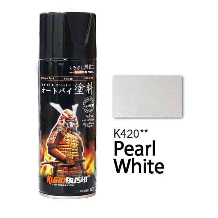 Samurai Paint Kurobushi Pilok Pilox - K420** Pearl White / Putih Mutiara / Putih Metalik (400ml)