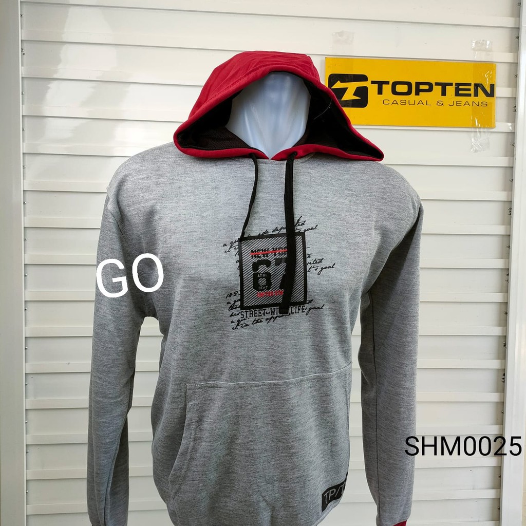 BB  L TOPTEN SWEATER Pakaian Pria Outerwear Sweater Cardigan Lengan Panjang Hoodie Casual Motif