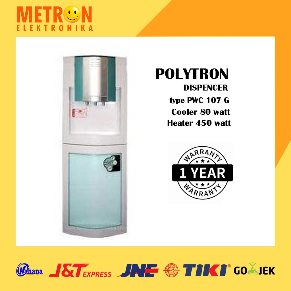 POLYTRON PWC 107 G / DISPENCER / PANAS DINGIN KOMPRESOR / PWC107