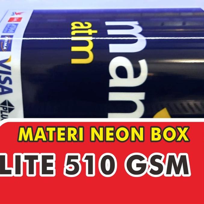 ✮ CETAK BACKLITE 510 gram OUTDOOR, BAHAN NEON BOX ➧