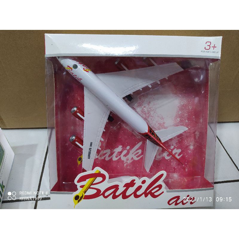 MAINAN DIE CAST PESAWAT BATIK AIR, MALAYSIA, AIR ASIA