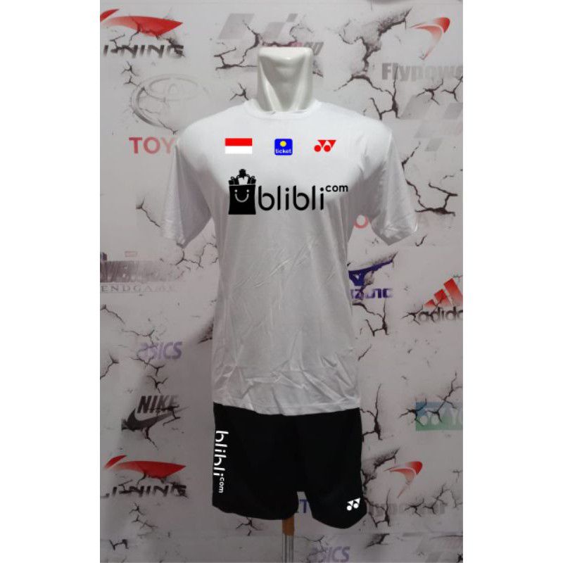 Jersey baju kaos setelan badminton yonex termurah