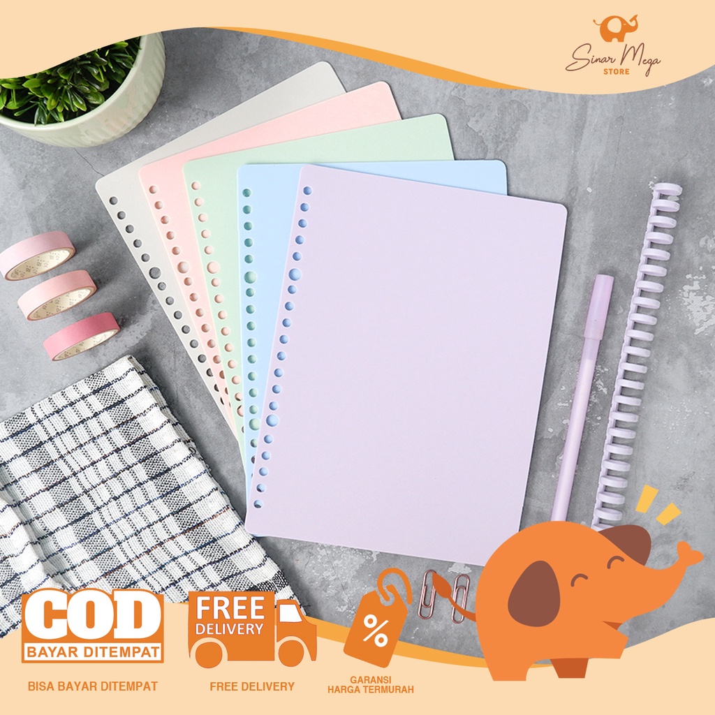 

DIY Minimalist Binder Covers Cover Isi 2pc Macaron A5 Binder Cover Warna Pastel Plastik Cover Loose Leaf