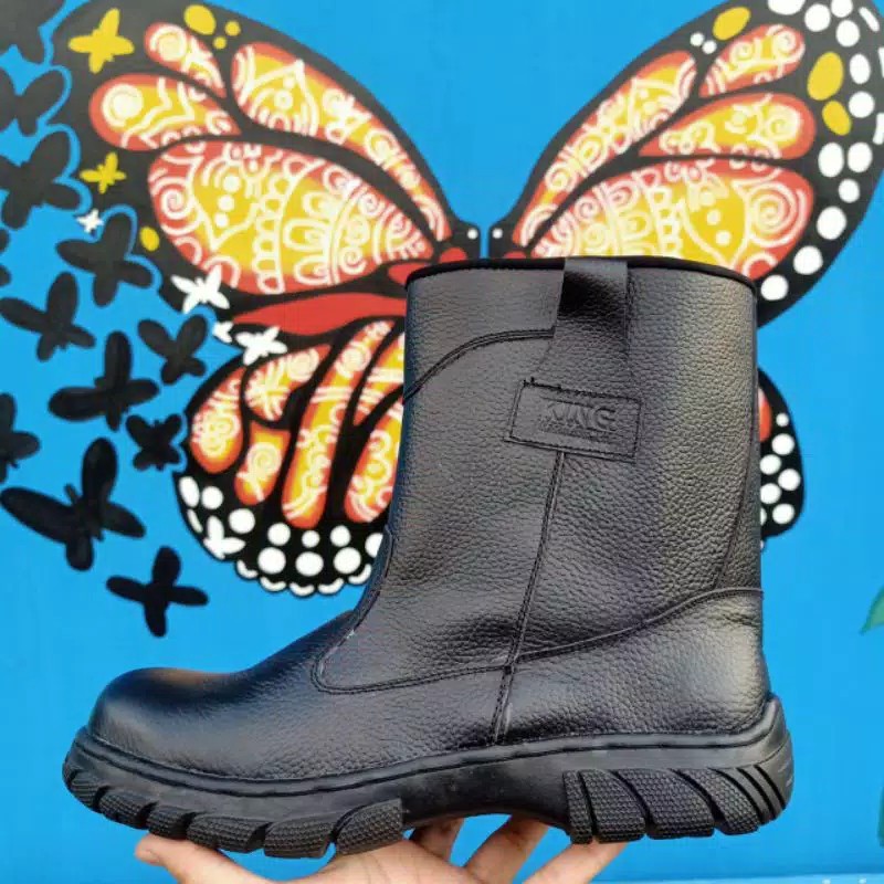 Sepatu safety king wallbeth kulit asli - black - kwlh01/tan - kwlt02