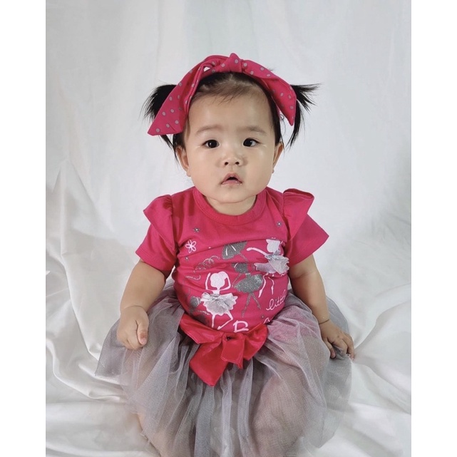 baju anak perempuan baru lahir newborn 0-12 bulan little ballerina tutu pants set