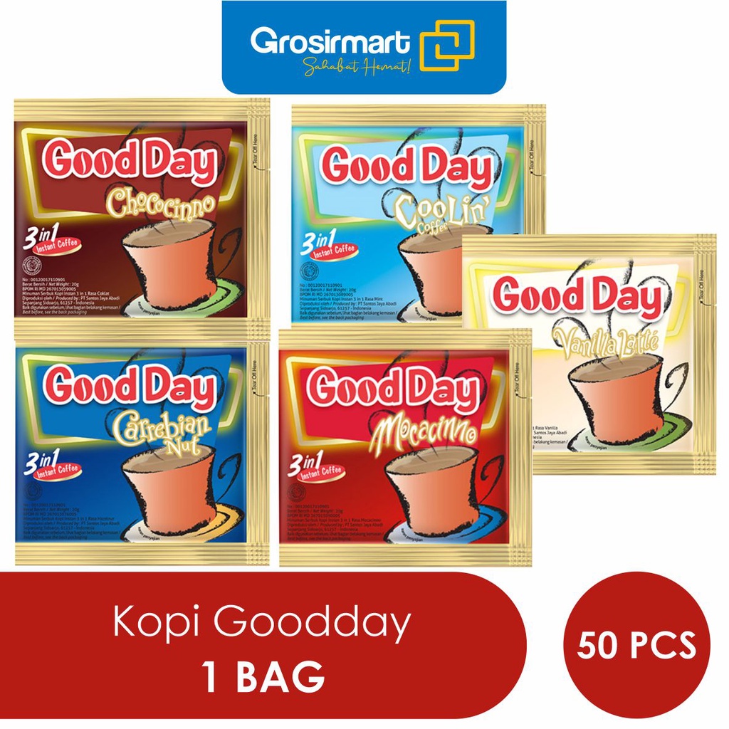 

kopi goodday kemasan bag isi 5 renceng (50 pcs)