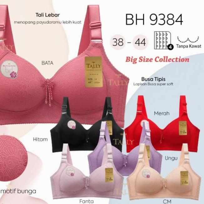 ❂ OdiF Shop - Tally 9384 Bra Jumbo Cup Besar Big Size Big Cup Ukuran Besar ➩