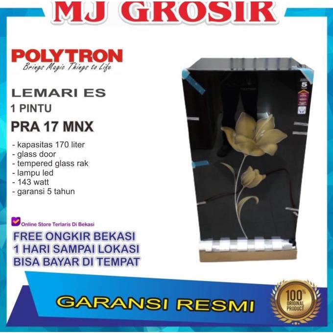 KULKAS POLYTRON PRA 17 MNX LEMARI ES 1 PINTU PRA17MNX HEMAT2114