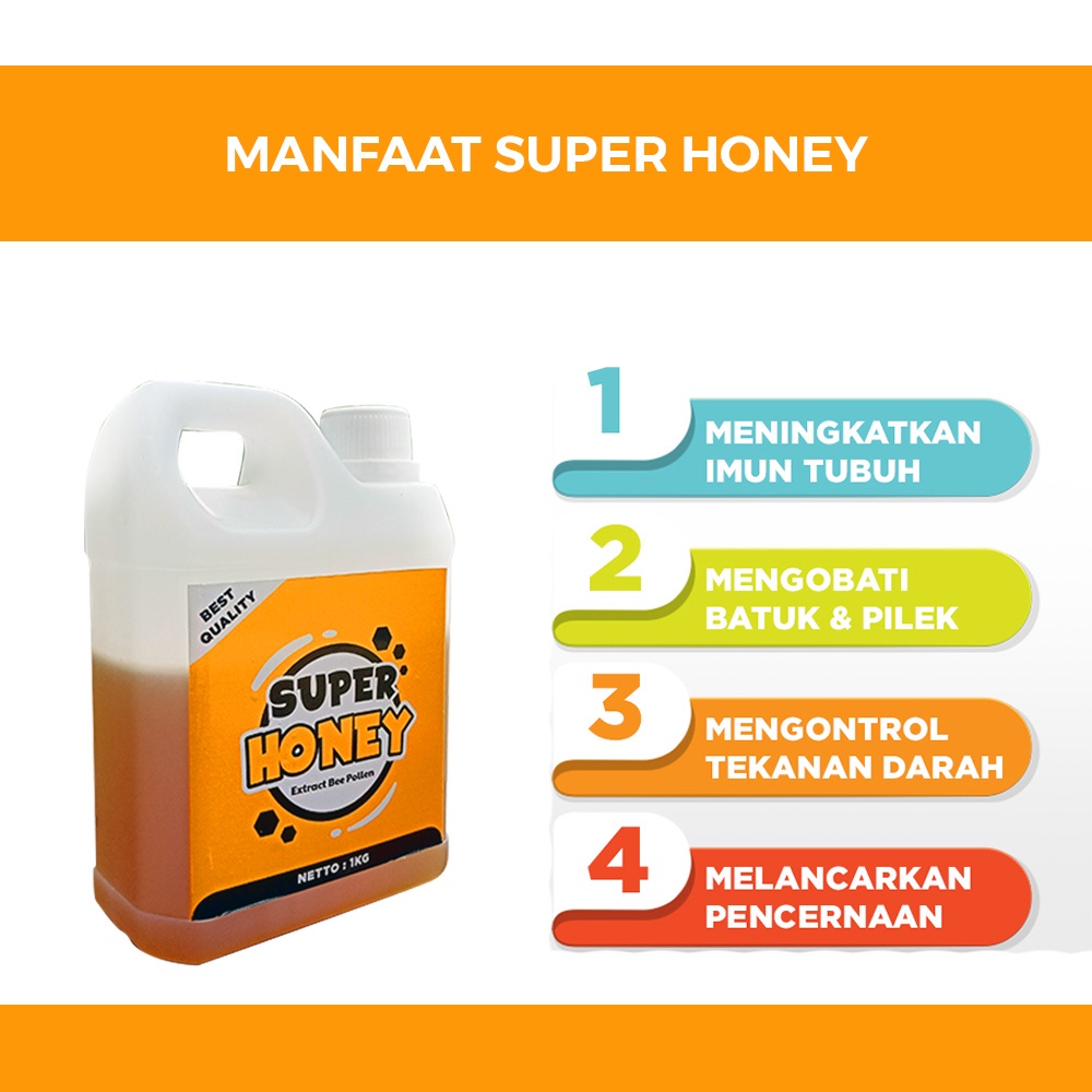 Madu Super Asli Murni Dari Alam Tanpa Campuran 1 Kg