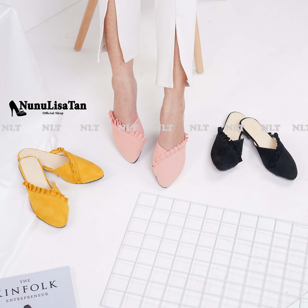 NunuLisaTan KIPAS - Termurah Terbaru Flat Shoes Teplek 3warna Korea